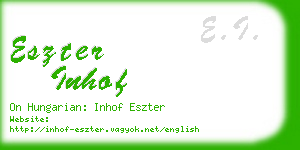 eszter inhof business card